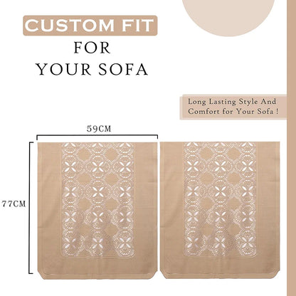 Kuber Industries Sofa Cover Single Seater Sofa Cover Net Sofa Slipcover Set Self Flower New Jersey Golden