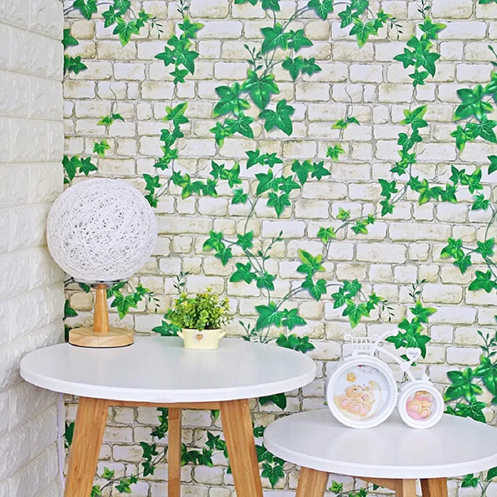 Jaamso Royals White Brick Stone Wall Papers for Home Brick Wallpaper 200cm X 45cm Multicolour 200CM