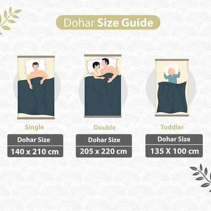 Divine Casa 120 GSM Microfiber Double Dohar Soft & Lightweight Throw Blanket Floral Burst Pattern Colour Soybean & White