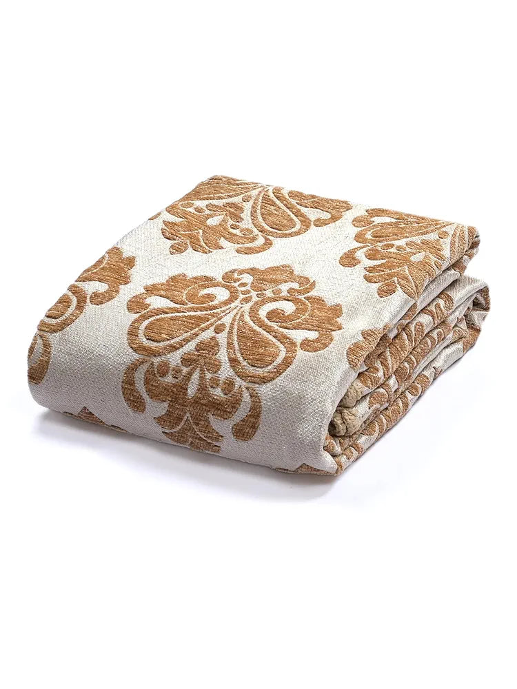 Saral Home Easy Living Saral Home Chenille 2 Seater Sofa Cover Throw Colour Gold