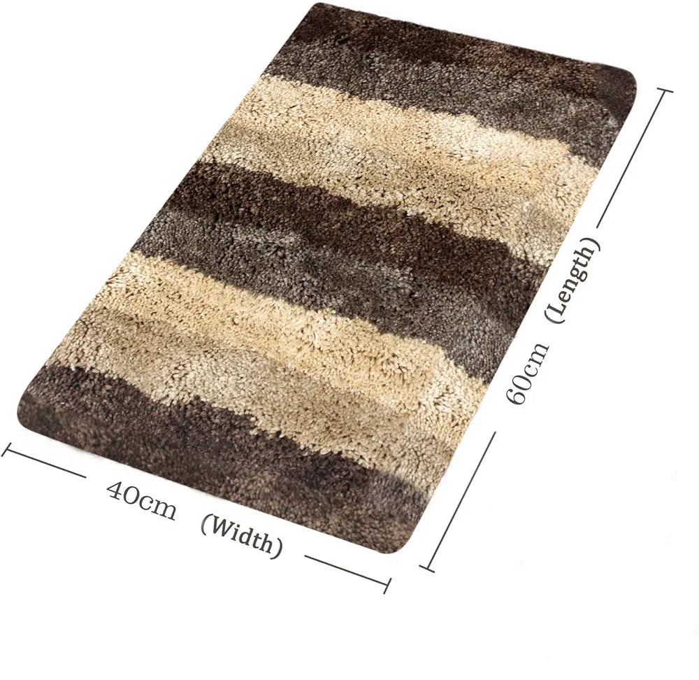 Luxe Home Jericho Doormat 2500 GSM Super Soft Microfiber Anti-Skid Mat Colour Amaber 40x60 cm (Pack of 2)