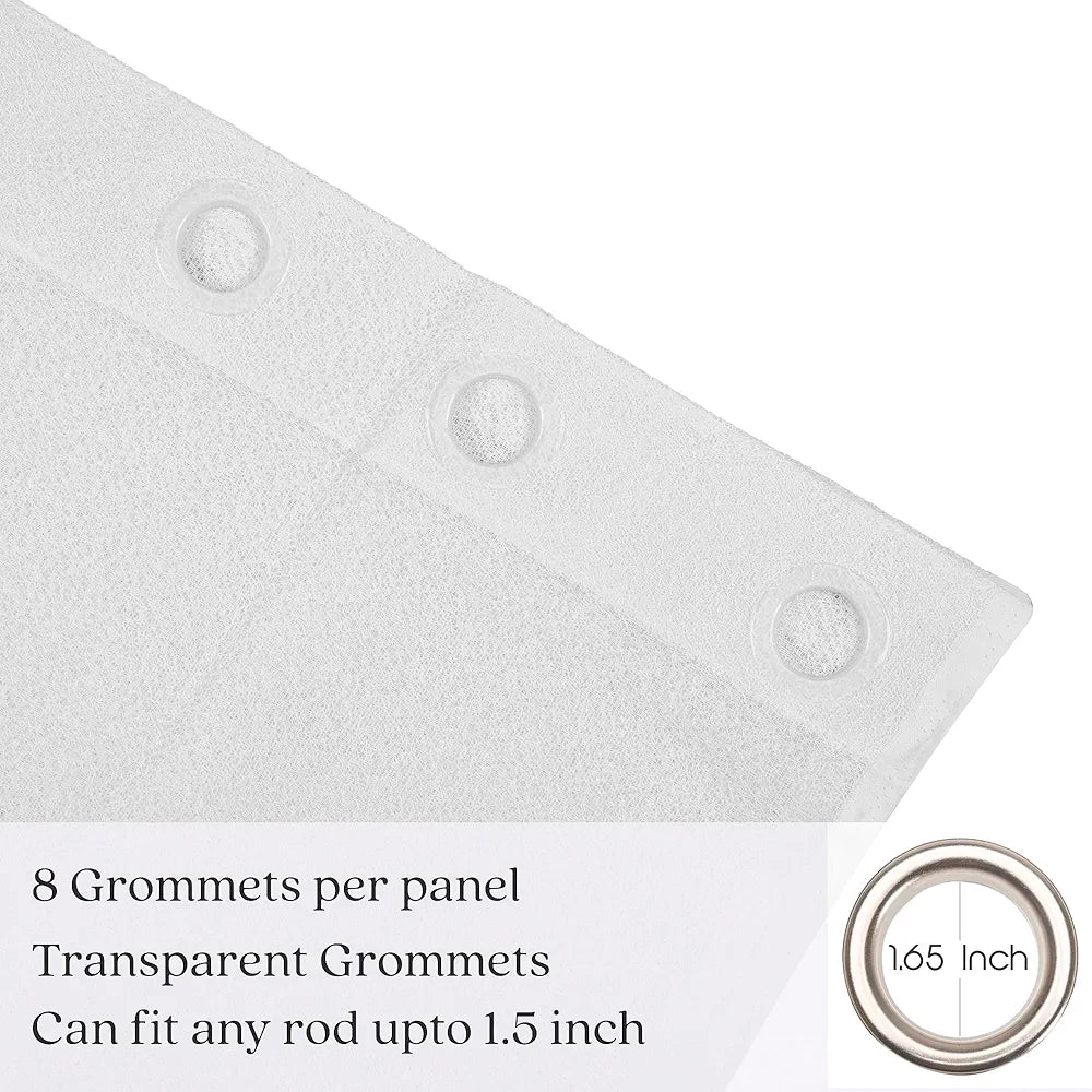Kuber Industries Stylish Door Curtains for Living Room & Bedroom Web Net White Colour