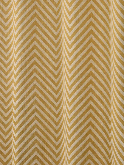 Saral Home Chevron Designer Curtains Yellow