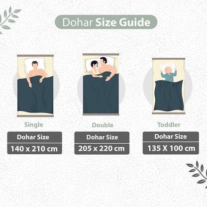 Divine Casa 120 GSM Microfiber Single Kids Dohar Soft & Lightweight Throw Blanket Floral Burst Pattern Colour Sage Green & White