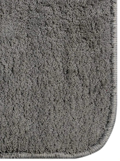 Saral Home Neo Shaggy Yarn Anti-Skid Bath Mats Colour Dark Grey