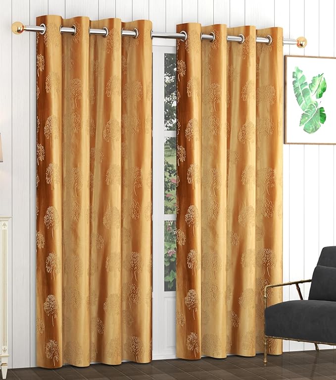 Fresh From Loom Botanical Opaque Window Curtains 6 Feet Long