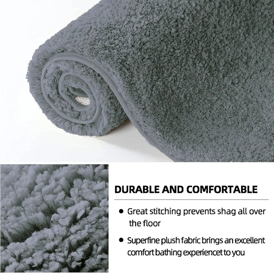 Luxe Home International Microfiber Runner Super Soft Non Slip Vegas Rugs 2X5 Ft Colour Grey