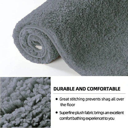 Luxe Home International Microfiber Runner Super Soft Non Slip Vegas Rugs 2X5 Ft Colour Grey