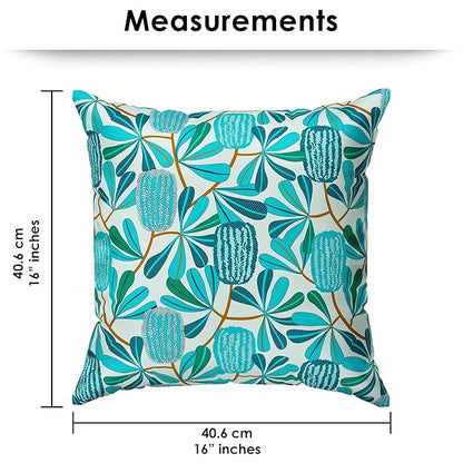 Story@Home Cushion Cover for Bedroom Living Room (Pack of 5 Pieces, Aqua Blue)