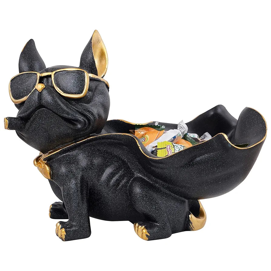 Zart Dog Showpiece for Home Decor showpiece Dog Bask Black