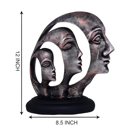 Zart Lady Ring Face Statue for Home Décor Showpiece Modern Art Lady Face