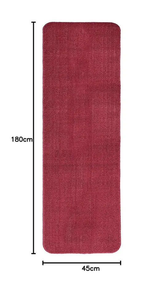 Saral Home Easy Living Maroon Polypropylene Anti Skid Runner