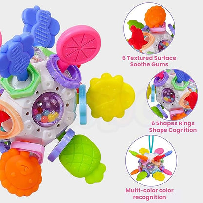 Kidology Baby Teether Ball Silicone Toy for 6-12 Months Babies