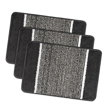 Kuber Industries Anti-Skid Water Absorbent Door Mats for Home Dark Grey Colour