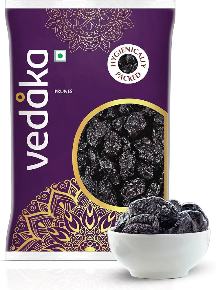 Amazon Brand - Vedaka Prunes | 1 Kg | Whole, Pitted, Unsweetened | Rich in Dietary Fiber | Delicious Snack