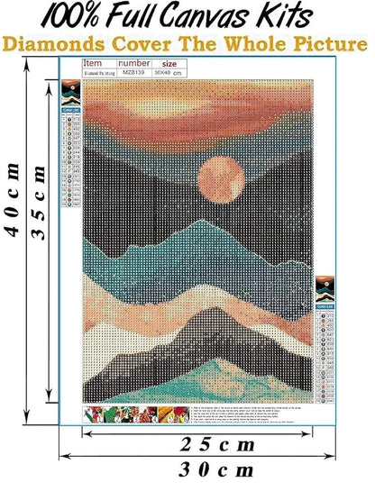Trexee 5d Diamond Painting By Number Kits For Adults & Kids 12x16 inch Diy Full Drill Color 37