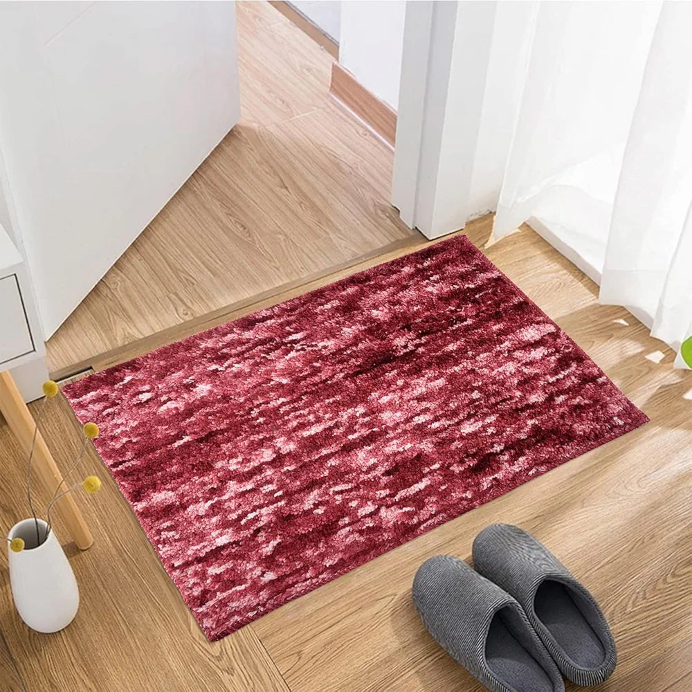 Kuber Industries Multi Riyal Doormat Microfiber Entrance Mat Maroon Colour