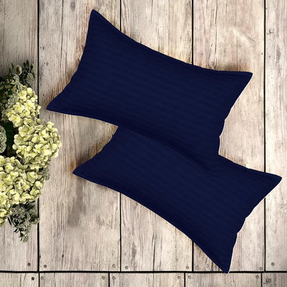 Kuber Industries Double Bedsheet with 2 Pillow Covers 144 TC Glace Cotton Bedsheet Blue