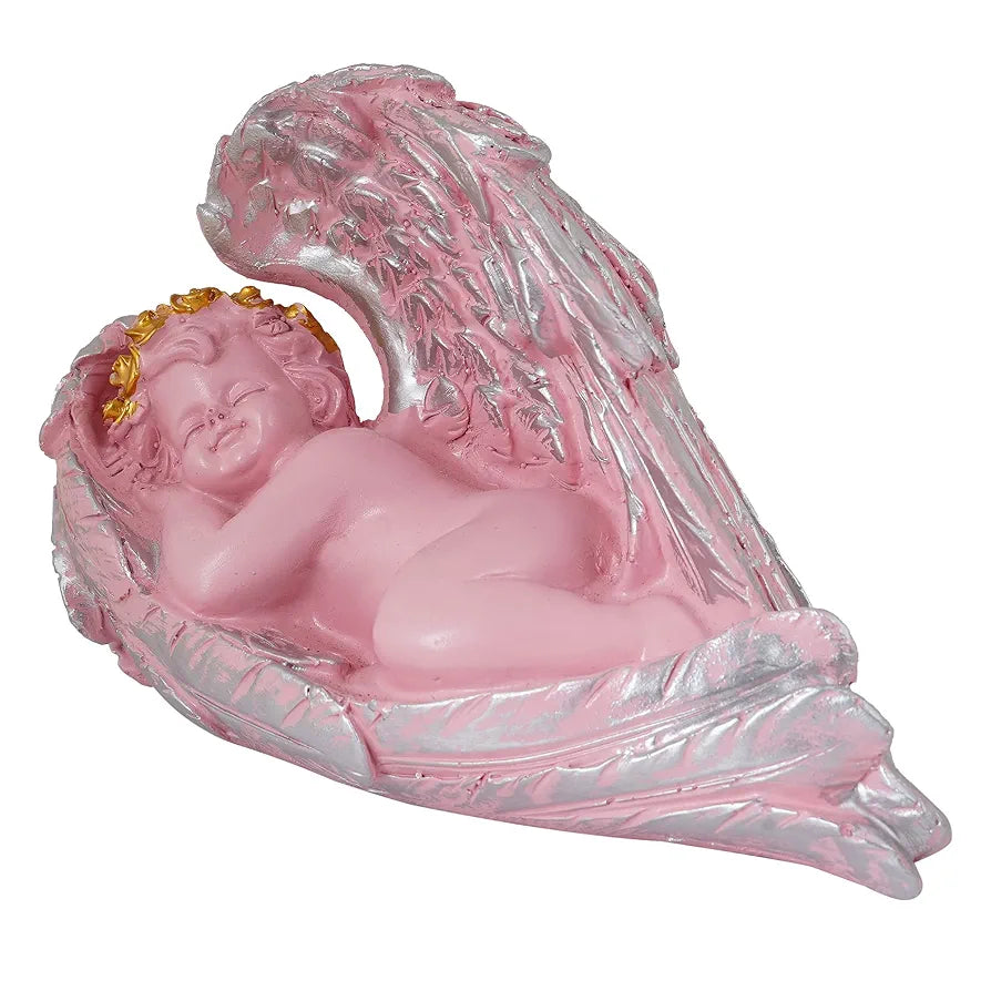 Zart Angel Girl Showpiece for Home Decor Showpiece Angel Pink SHS