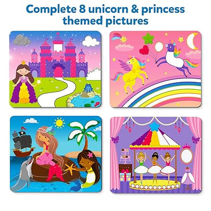 Skillmatics Art Activity Dot It Unicorns & Princesses No Mess Sticker Art for Kids Craft Kits Diy Activity