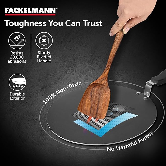 Fackelmann Quartz Nonstick Full Flat Dosa Tawa 28 cm Greblon German Technology
