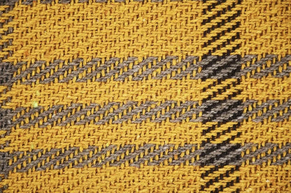 Sashaa World Soft Check Throw Blanket Colour Mustard