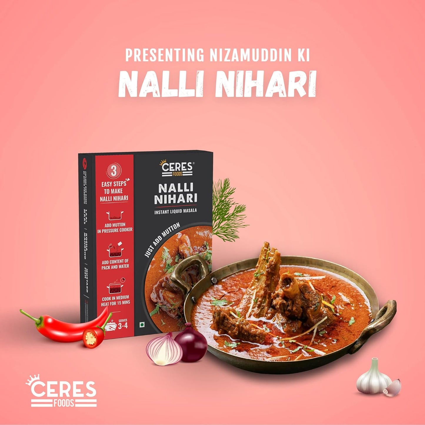 Ceres Foods Delhi Nalli Nihari Instant Liquid Masala - 200 gms