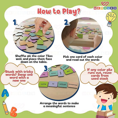 Wembley Educational Board Game for Kids 4-8 Years Word Building & Grammar Multicolor
