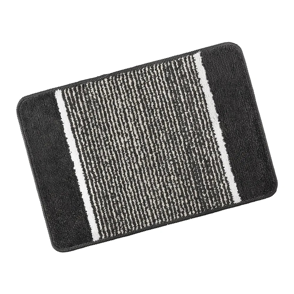 Kuber Industries Anti-Skid Water Absorbent Door Mats for Home Dark Grey Colour
