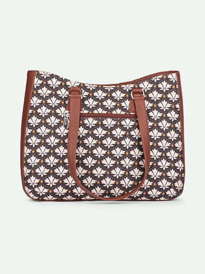 Zouk Women's Getaway Handbag Jute & Leather Handcrafted Tote Bag