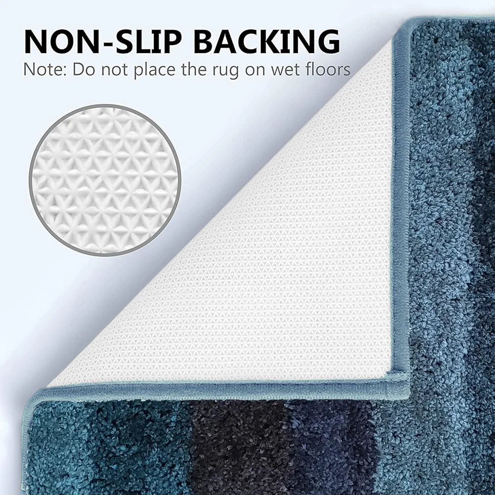 Luxe Home Bath Mat Super Soft Microfiber Non Slip Jericho Bathroom mats 40x60 cm Colour Burnt Green