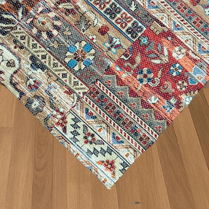 Sajavat Home Cotton Printed Rectangular Floor Rug Colour Red Multi