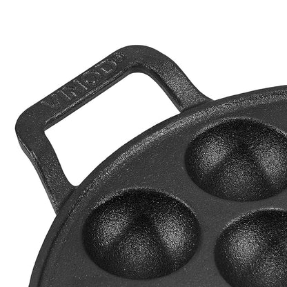Vinod Legacy Cast Iron Stick Free Paniyarakkal Pan - 15 Cups | 25cm