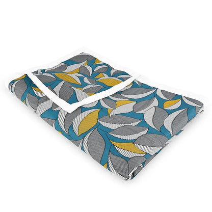 Divine Casa Floret 100% Cotton Double Dohar 120 GSM Soft & Lightweight Throw BlanketColour Woody Petals
