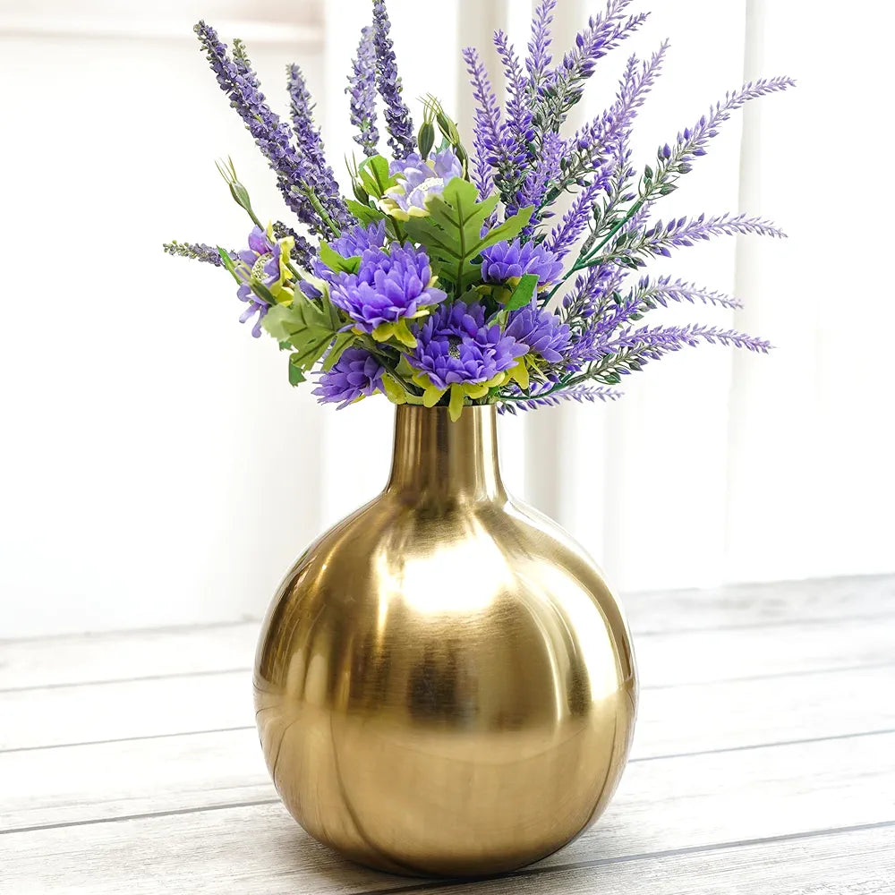 Behoma Metal Flower Vase Golden Vase 1Pcs Flowers not Included