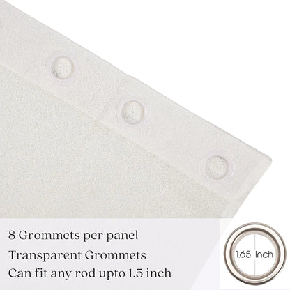 Kuber Industries Stylish Door Curtains for Living Room & Bedroom Web Net Colour Cream