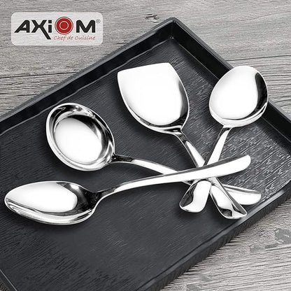 Axiom Stainless Steel Serving Tools 5 Piece Heavy Gauge Non-Stick Set Spoon for Serving