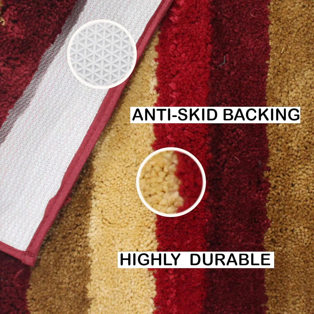 Luxe Home Jericho Doormat 2500 GSM Super Soft Microfiber Anti-Skid Mat ColourCherry 60x90 cm