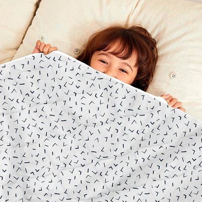 Divine Casa 120 GSM Microfiber Reversible Kids Single Bed Comforter Ultra-Soft Toddler Blanket Colour Navy Blue