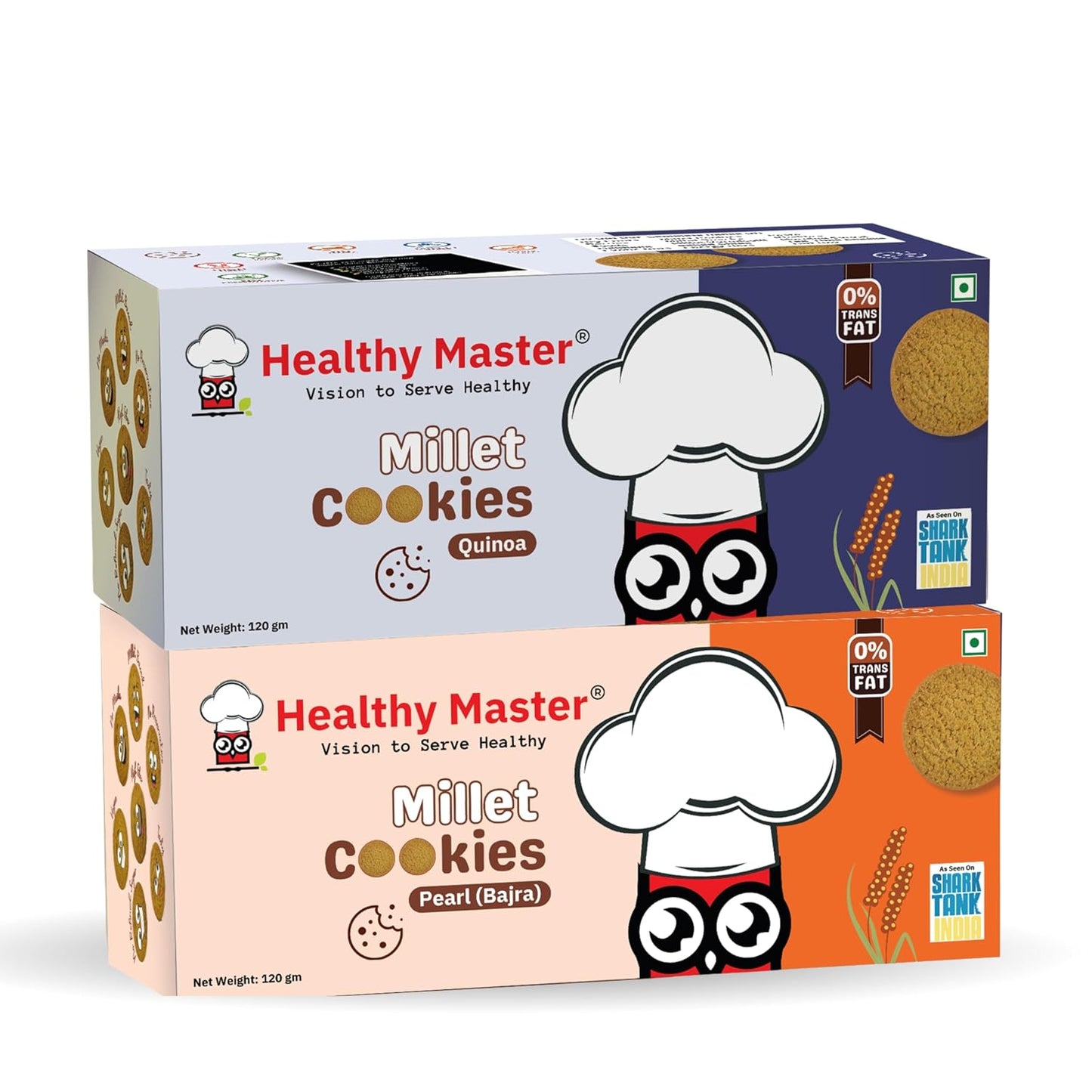 Healthy Master Millet Cookies - 120 gms Each (Pack of 2)