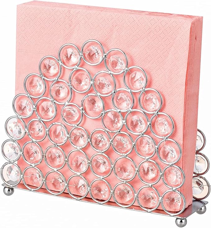 Centralit Crystal Napkin Paper Holder Facial Tissues Napkin Organizer Mails Letters