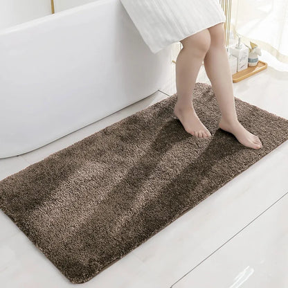Luxe Home International Microfibre Rectangular Bath Mat Super Soft Anti Skid Newman Mats For Bathroom Colour Chocolate