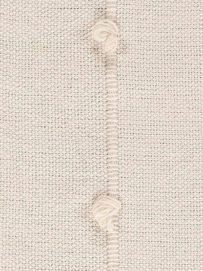 Sashaa World Cotton Throw Bedcover Super Soft & Breathable Colour Natural/Cream