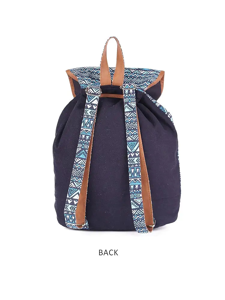 Astrid Canvas Girls Backpack Medium Size Color Blue