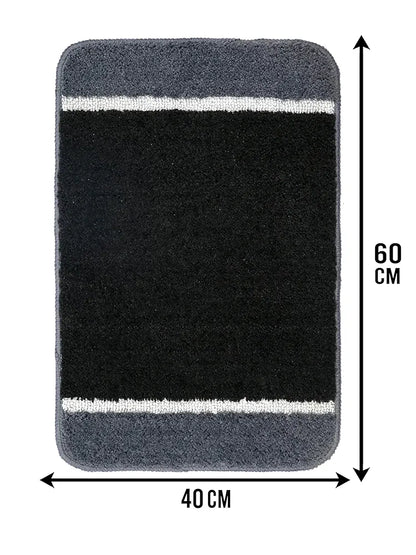 Saral Home Soft Microfiber Anti-Skid Bathmat (Pack of 2)