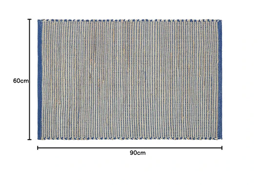 The Home Talk Natural Handcrafted Jute Rug Traditional Carpet For Living Room Navy Blue