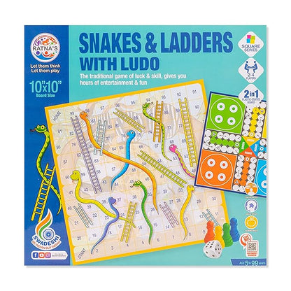 Ratna's Traditional Board Games for All Ages A Perfect Companion for Hours of Fun & Entertainment | Snakes & Ladders With Ludo
