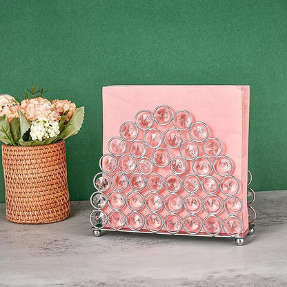 Centralit Crystal Napkin Paper Holder Facial Tissues Napkin Organizer Mails Letters