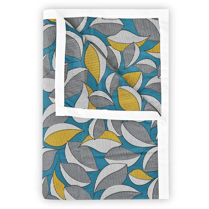 Divine Casa Floret 100% Cotton Double Dohar 120 GSM Soft & Lightweight Throw BlanketColour Woody Petals
