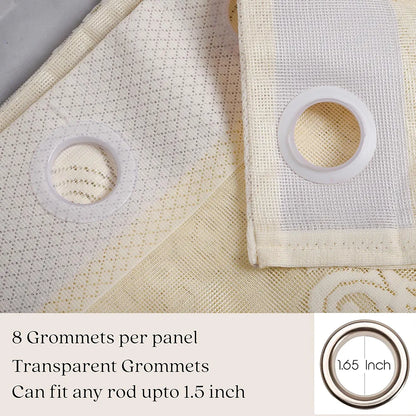 Kuber Industries Door Curtains Premium Drapes for Bedroom SY15ZZ Cream Colour